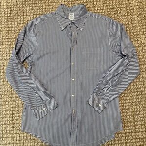 Brooks Brothers Classic Blue Striped Men's Shirt